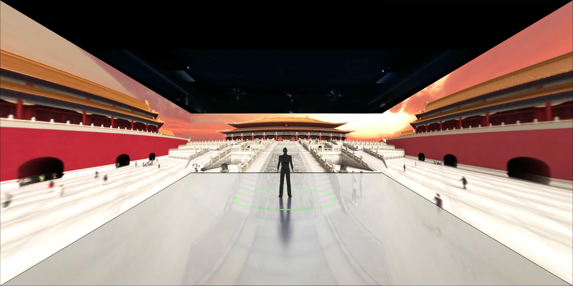 三折幕沉浸式投影